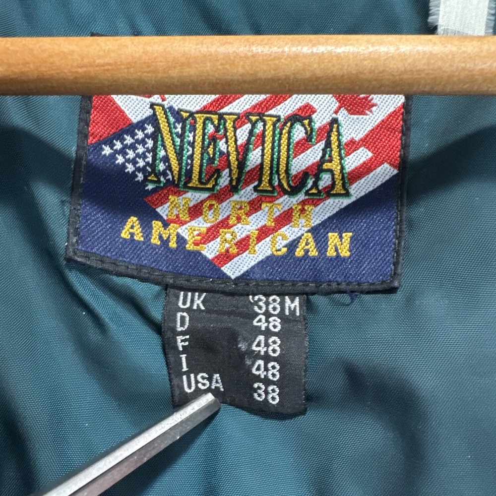 Retro VTG NEVICA  Ski Snowboard Jacket‎  RECCO Sz 38 M Teal - Picture 10 of 15